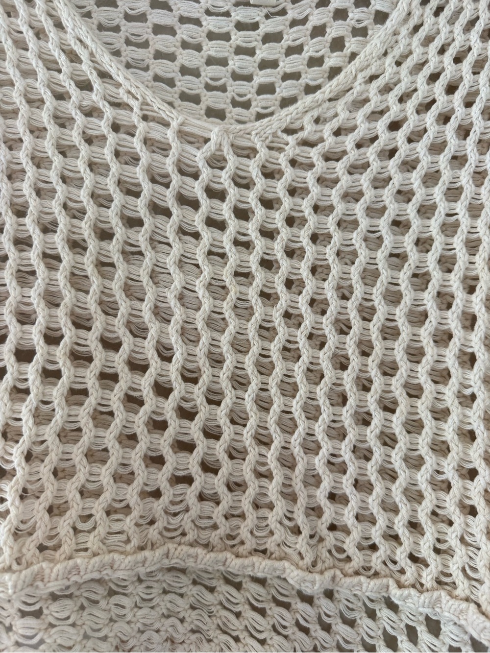 silence + noise Cream Crochet Open-Knit Sweater - Picture 4 of 4